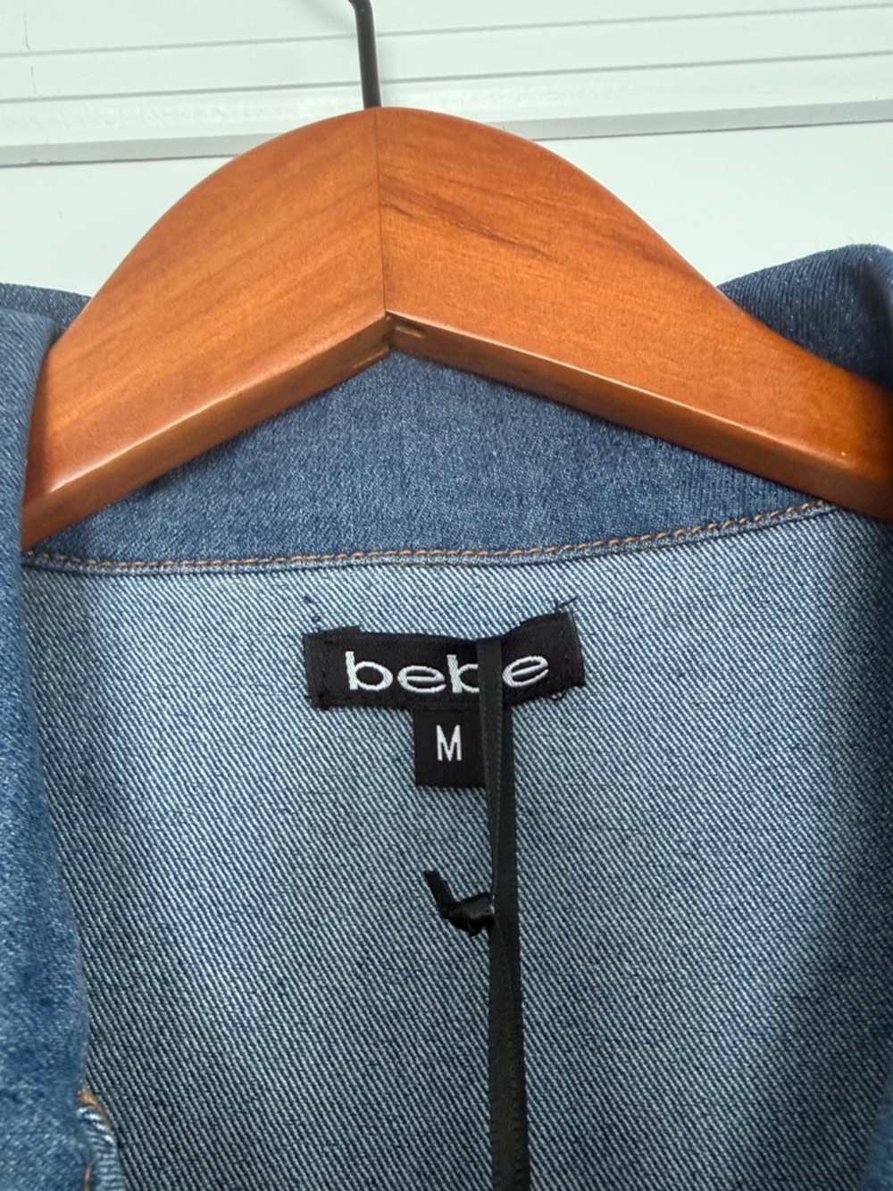 bebe Sleeveless Dark Blue Denim Button-Front Midi Dress - Picture 3 of 5